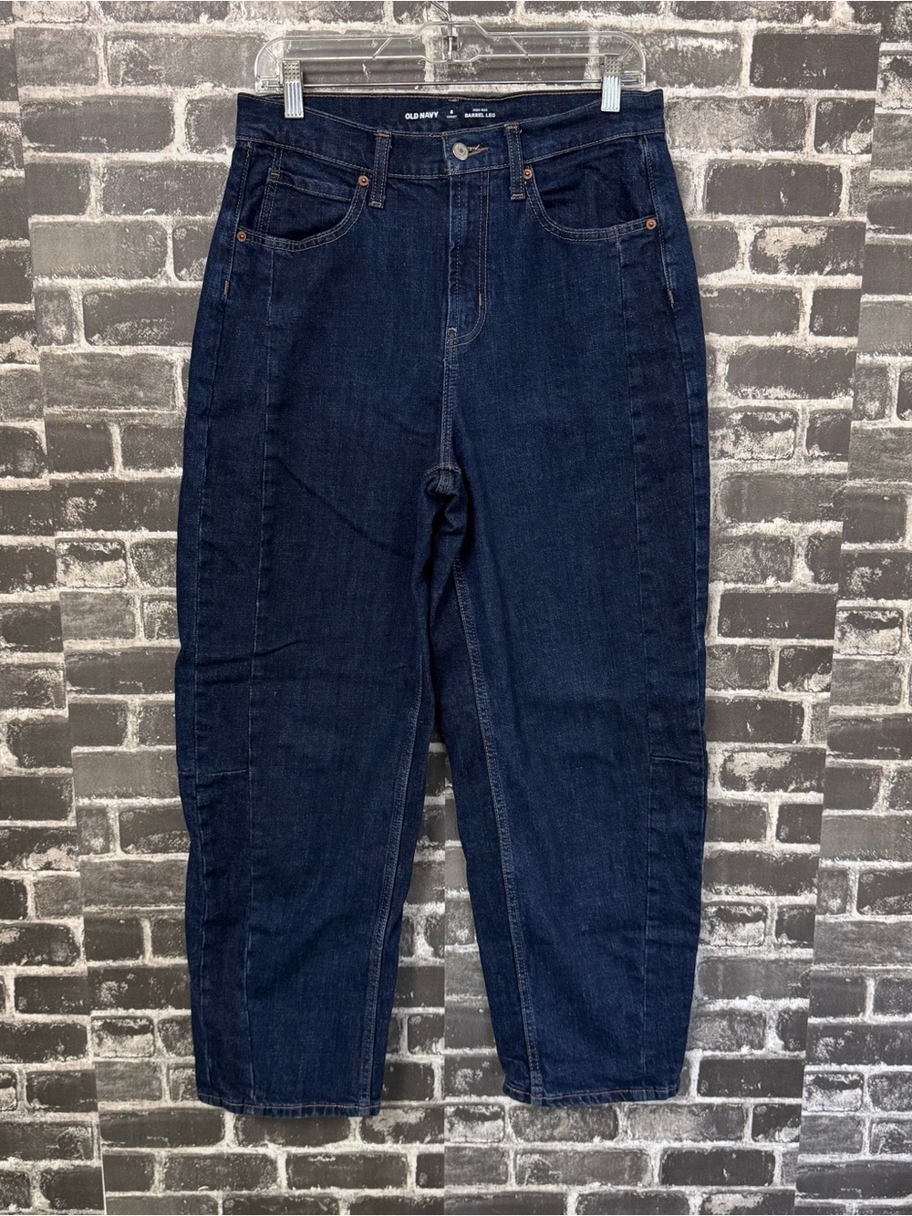 Old Navy high rise barrel leg jeans Dark wash
